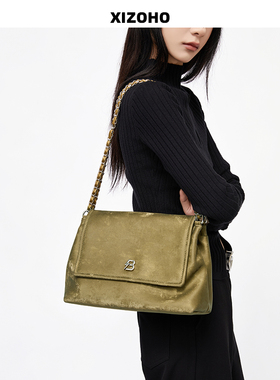 兮兮定制女包原创2025秋冬高级感单肩链条大容量托特包时尚腋下包