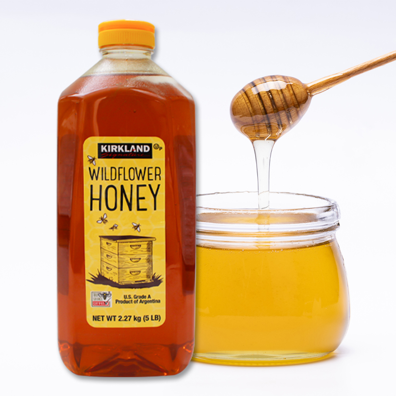 包邮美国进口柯克兰Kirkland Honey三叶草天然无添加纯蜂蜜2.27KG
