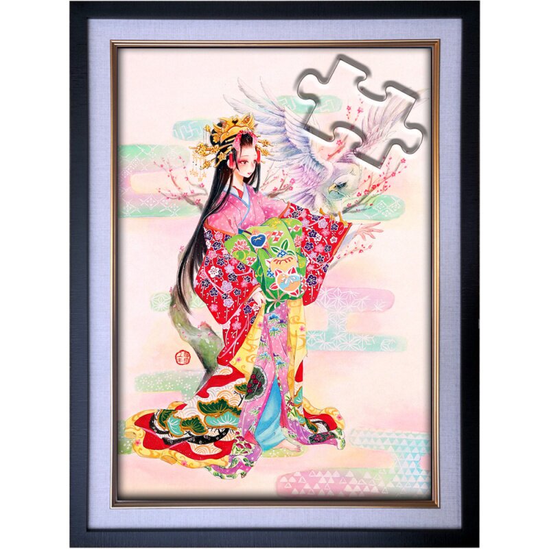 春代手绘唯美少女木质5000片成人拼图1000片益智动漫玩具礼物