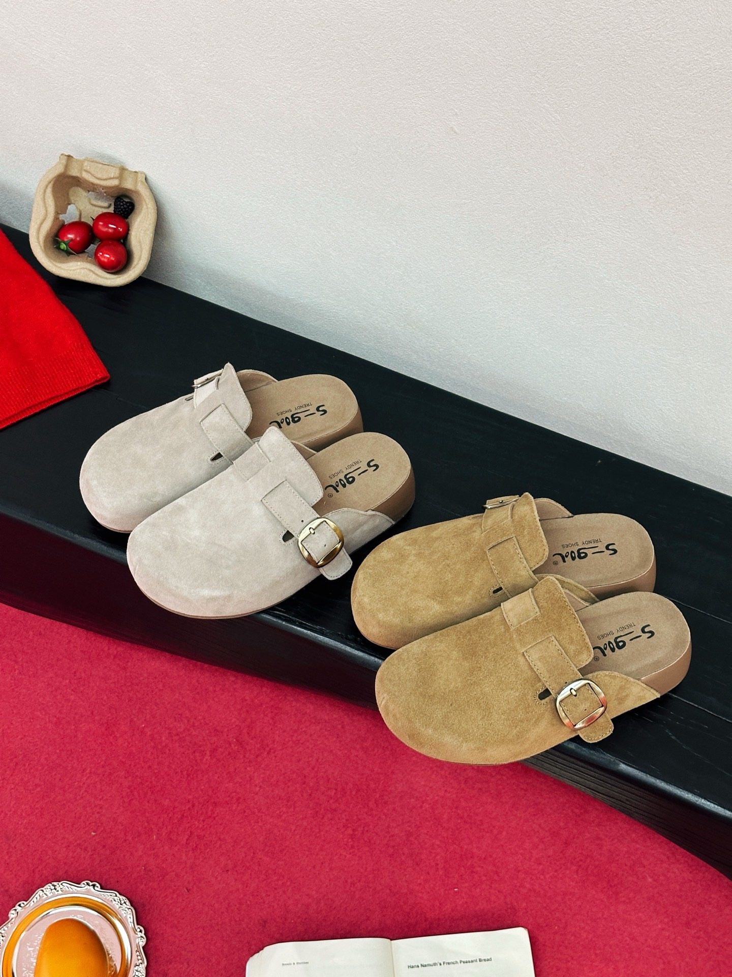 2026新款真皮勃肯鞋女平底百搭一脚蹬磨砂懒人外穿包头半拖鞋女鞋,女鞋,勃肯鞋/软木鞋,淘宝优惠券,粉丝福利购,淘宝优惠卷