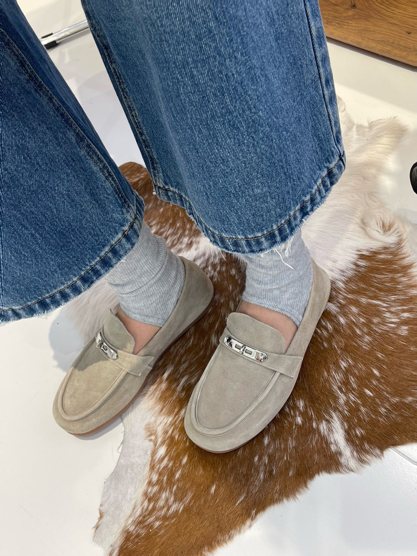 【欧货】羊皮乐福鞋女2026春季新款复古软底单鞋一脚蹬休闲豆豆鞋,女鞋,乐福鞋（豆豆鞋）,淘宝优惠券,粉丝福利购,淘宝优惠卷