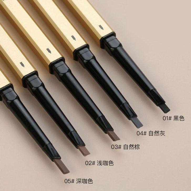 小金筷眉笔防水防汗不掉色双头自然立体卧蚕笔两用学生初学者