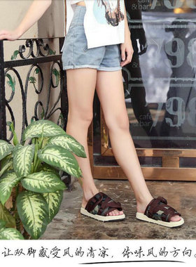 精工版陈冠希同款clot visvim潮牌一字藤原浩外穿防滑办公室拖鞋