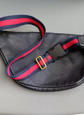 适用改造古驰虎头腰包胸包替换带蓝红帆布织带包安装修理肩带配件