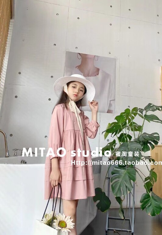 女童粉色连衣裙公主裙