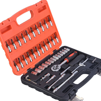 锴达 KATA 1/4棘轮套筒批头扳手46件套装工具组套4-14mm KT50046