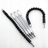 4六角套筒批头转换 金属套筒软接杆塑料弹簧式 连接杆可弯式