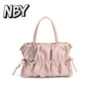 国潮原创可爱少女粉色爱心蝴蝶芭蕾风手提包25新款夏季百搭出门包