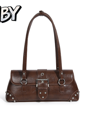 NBY原创小众潮牌复古个性废土机能腋下包25新款铆钉重工中古小包