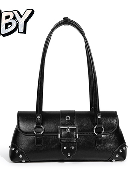 NBY原创小众潮牌个性辣妹腋下手提包25新款铆钉重工大容量腋下包
