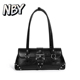 NBY原创小众潮牌个性 辣妹腋下手提包25新款 铆钉重工大容量腋下包
