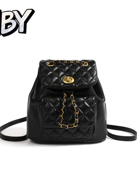 气质高级感菱格小香链条背包2026新款出游通勤水桶手提双肩小包