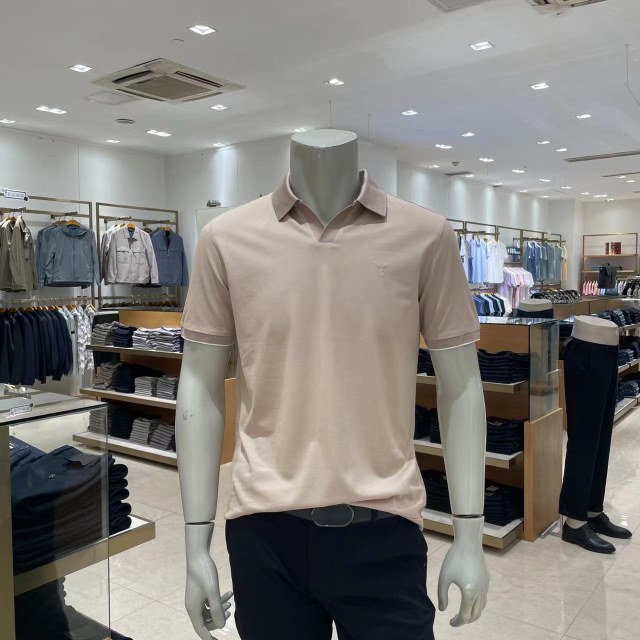 报喜鸟品牌男士t恤短袖标准版一款两色胸前带鸟夏季新款