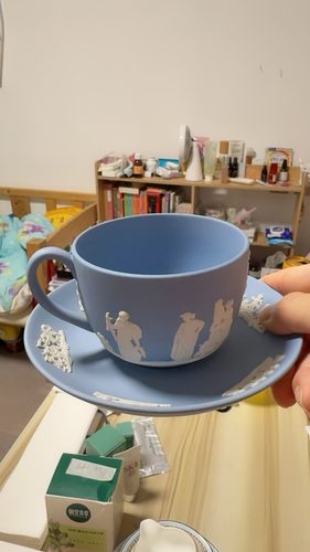 wegewood英国制陶瓷咖啡杯碟套装 浮雕系列