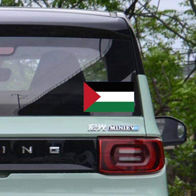 包邮 巴勒斯坦 国旗车贴 夜间PVC反光车贴  防水防晒背胶贴纸