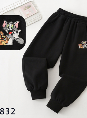 TM832重工刺绣卡通2025年春季新款儿童长裤