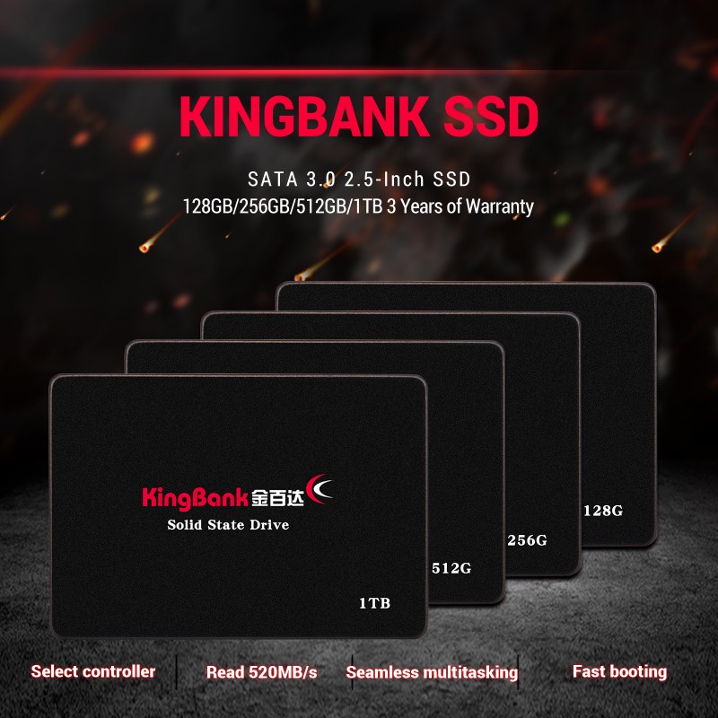 kingbank/金百达 SATA3.0- KP320 128G 256G 512G 1TSSD固态硬盘