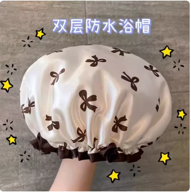 【拍一发2个】双层浴帽防水新款洗澡洗浴帽女化妆防尘头套