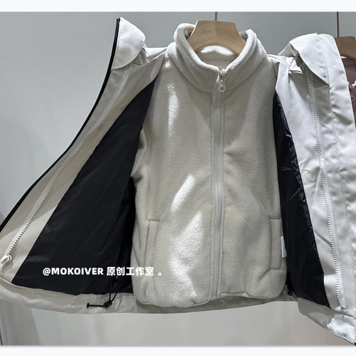 儿童可拆卸三合一冲锋衣外套三防