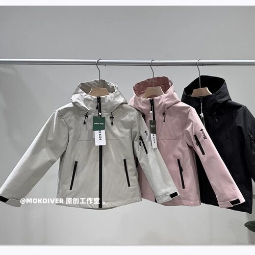 亲子款儿童三防冲锋衣防水防风