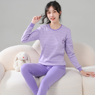 全棉男孩中大童12女孩小学生14岁纯棉衬衣衬裤 青少年秋衣秋裤 套装