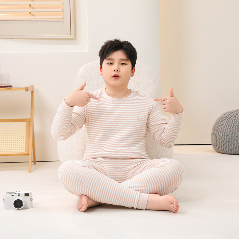 胖童大码男大童保暖内衣套装女青少年舒绒秋衣秋裤初中学生打底衫