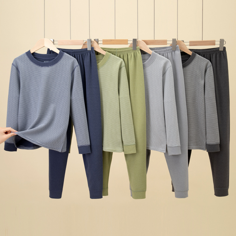 青少年保暖内衣套装男大童打底