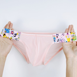 Men underwear pump!男三角内裤透明超薄卡通 性感低腰潮运动青年