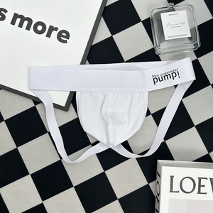 Men underwear pump!男丁字内裤双丁纯棉 纯色性感低腰潮运动青年