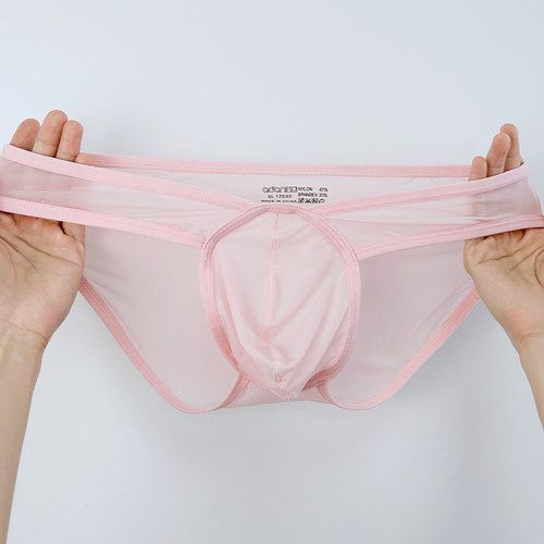 ADANNU男三角内裤透明超薄性感潮