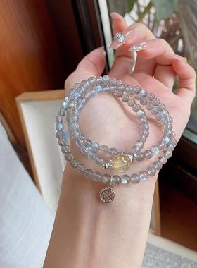 女月光石小众设计手链