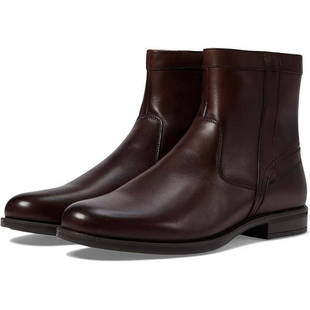 美国代购Florsheim富乐绅小牛皮商务正装短靴舒适真皮切尔西男靴