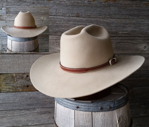 STETSON骑士帽西部牛仔帽卷边