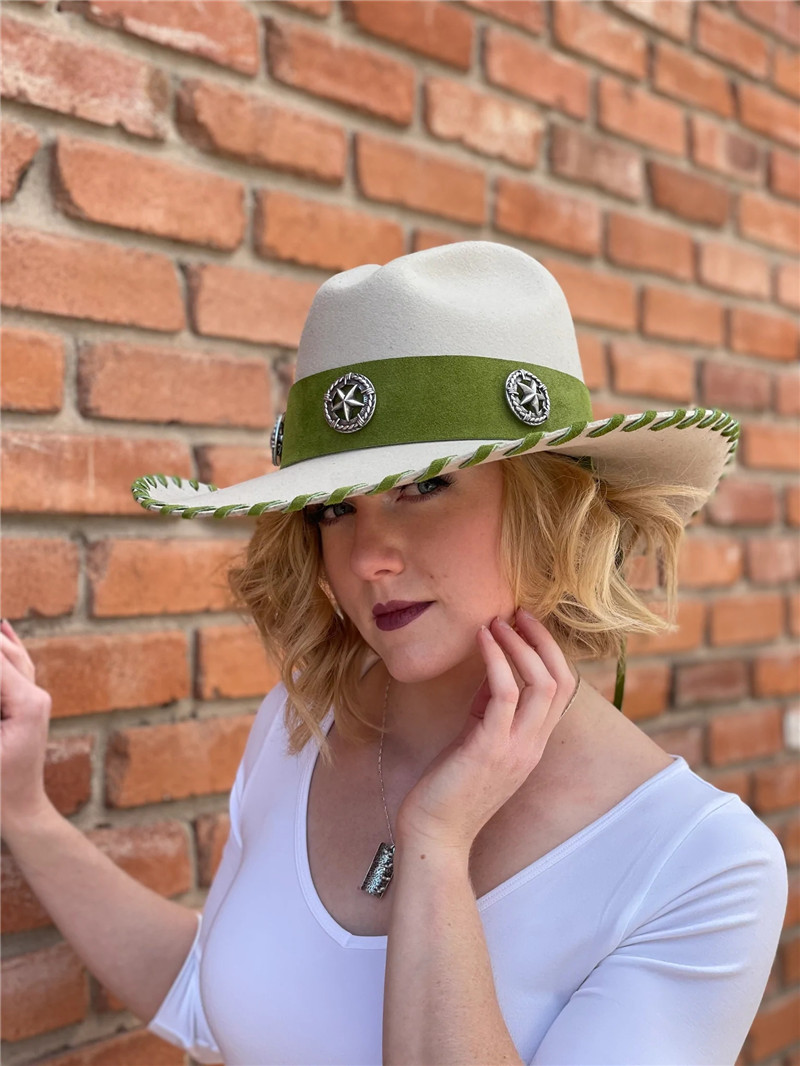 出游礼帽西部牛仔帽复古卷边