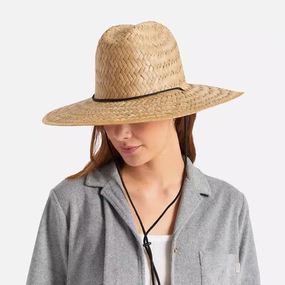 代购Brixton纯苇草草编大檐帽西部牛仔帽防晒草帽草原骑马帽男女