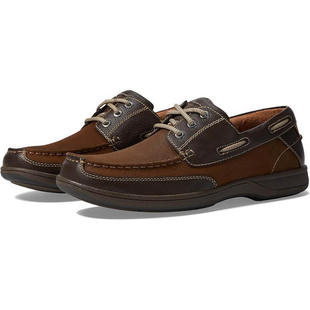 美国Florsheim富乐绅男鞋小牛皮缝制休闲皮鞋真皮系带乐福鞋船鞋