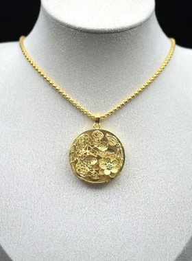 复古中国风吉祥八宝盘花朵女款项链ZD0793