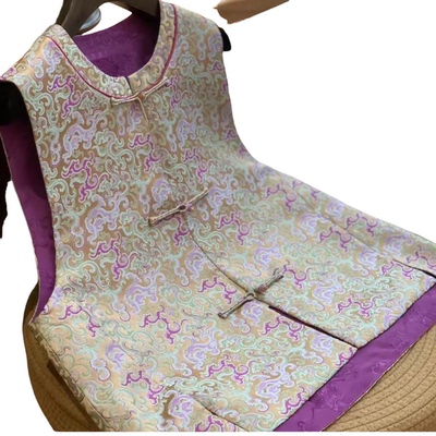 非遗宋锦双面双穿新中式国风马甲