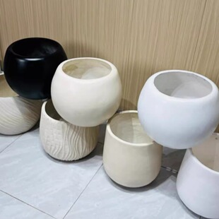 镁泥盆水泥盆阳台室内镁泥花盆简约客厅落地花盆北欧简约树脂盆