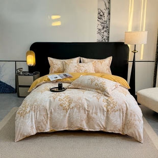 高端加厚全棉磨毛四件套100%纯棉床单被套四季床上用品宿舍三件套