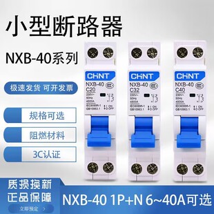 正泰双进双出空气开关NXB-401P+N C10/C16/C20/C25/C32/C40家用