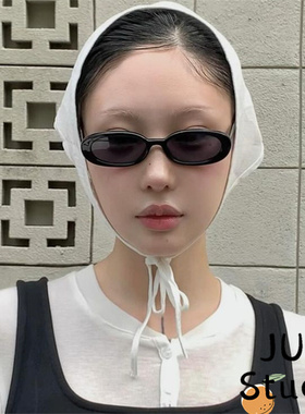 防紫外线椭圆框墨镜时髦男女