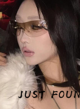 日系复古猫眼墨镜水银色