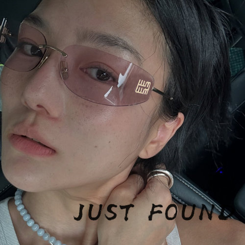 无框金属墨镜女高级感