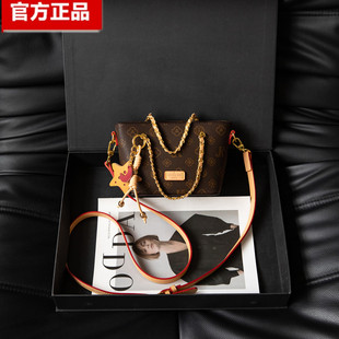 莫妮卡奇奇2026新款时尚百搭女士单肩斜挎链条菜篮子包通勤出行包