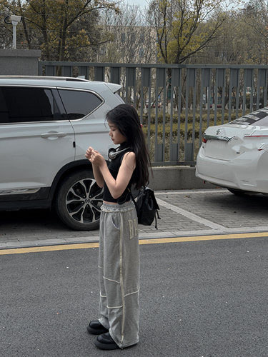 吉小可春夏女童休闲裤儿童洋气阔腿裤春秋2026新款中大童裤子