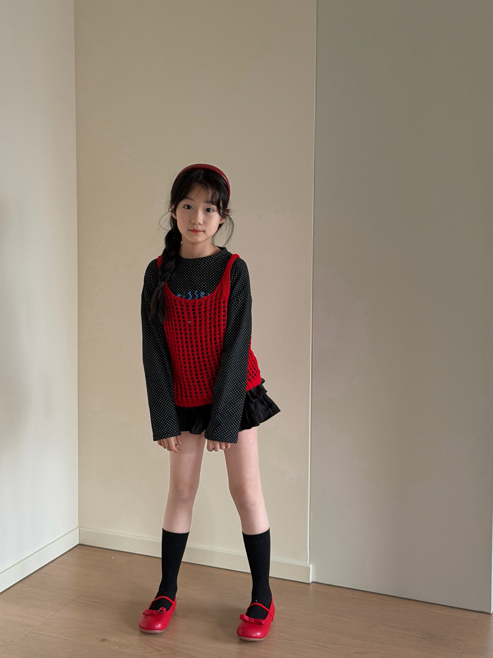 吉小可2026春夏新款女童套装儿童洋气时髦背心裙两件套