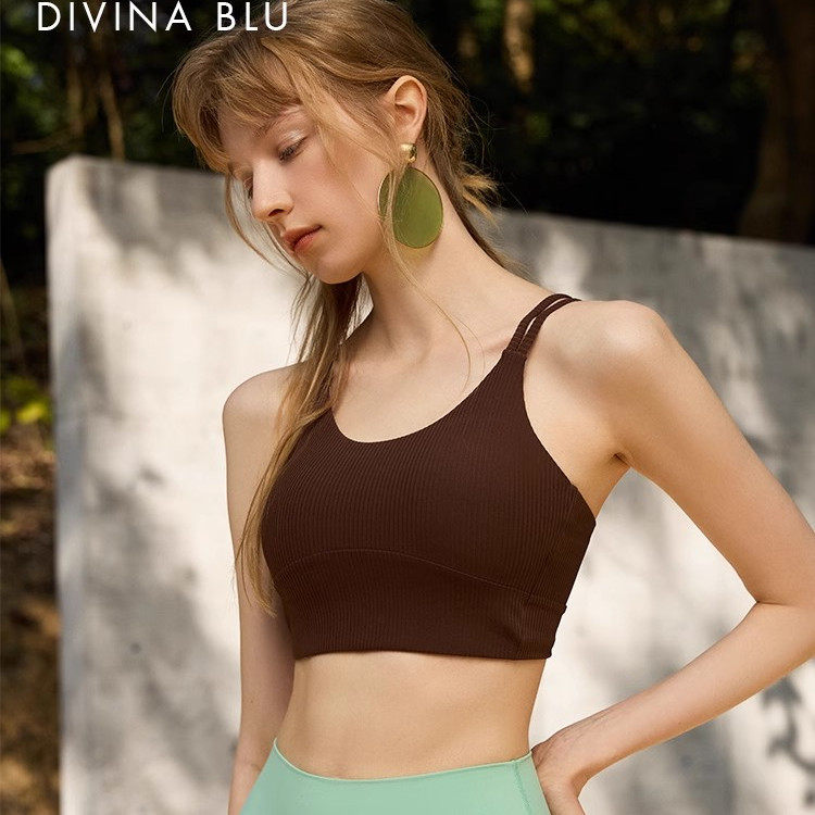 DIVINA BLU迪唯纳25年东京系列螺纹美背裸感瑜伽内衣运动健身文胸