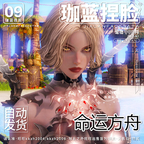 【珈蓝原创】命运方舟捏脸 潜伏者刺客刀锋半魔人 国服专用 叶璃