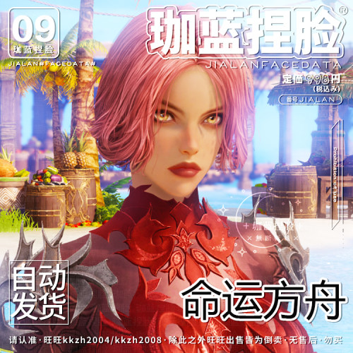 【珈蓝原创】命运方舟捏脸 潜伏者刺客刀锋半魔人 国服专用 额吉